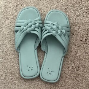 A New Day Women's Light Blue Braided Sandals